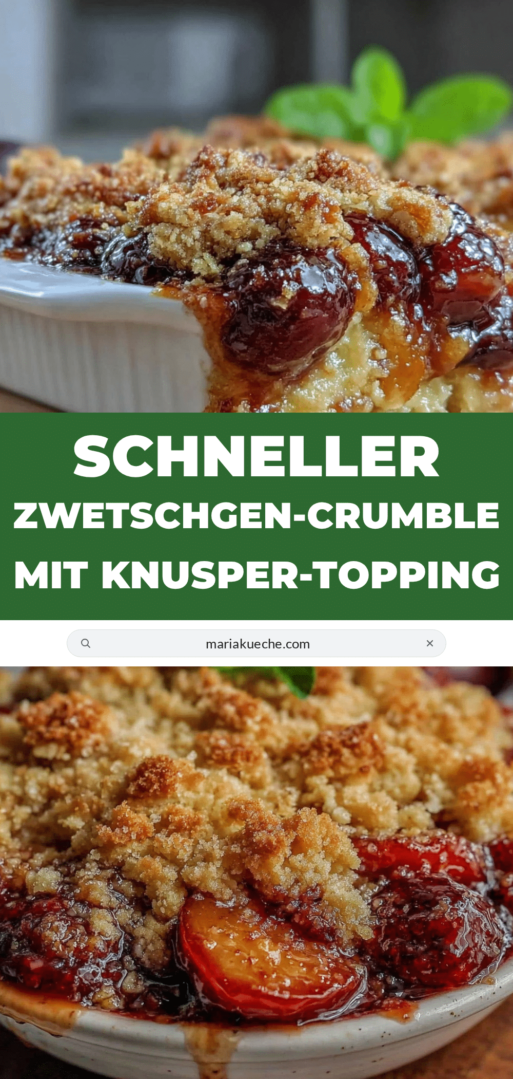 schneller Zwetschgen-Crumble recipe