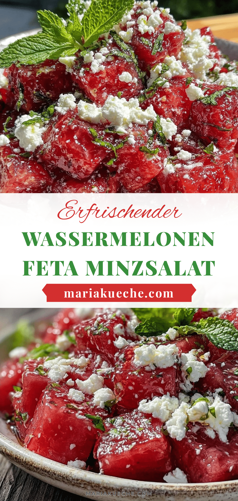 Wassermelonen Feta Minzsalat recipe