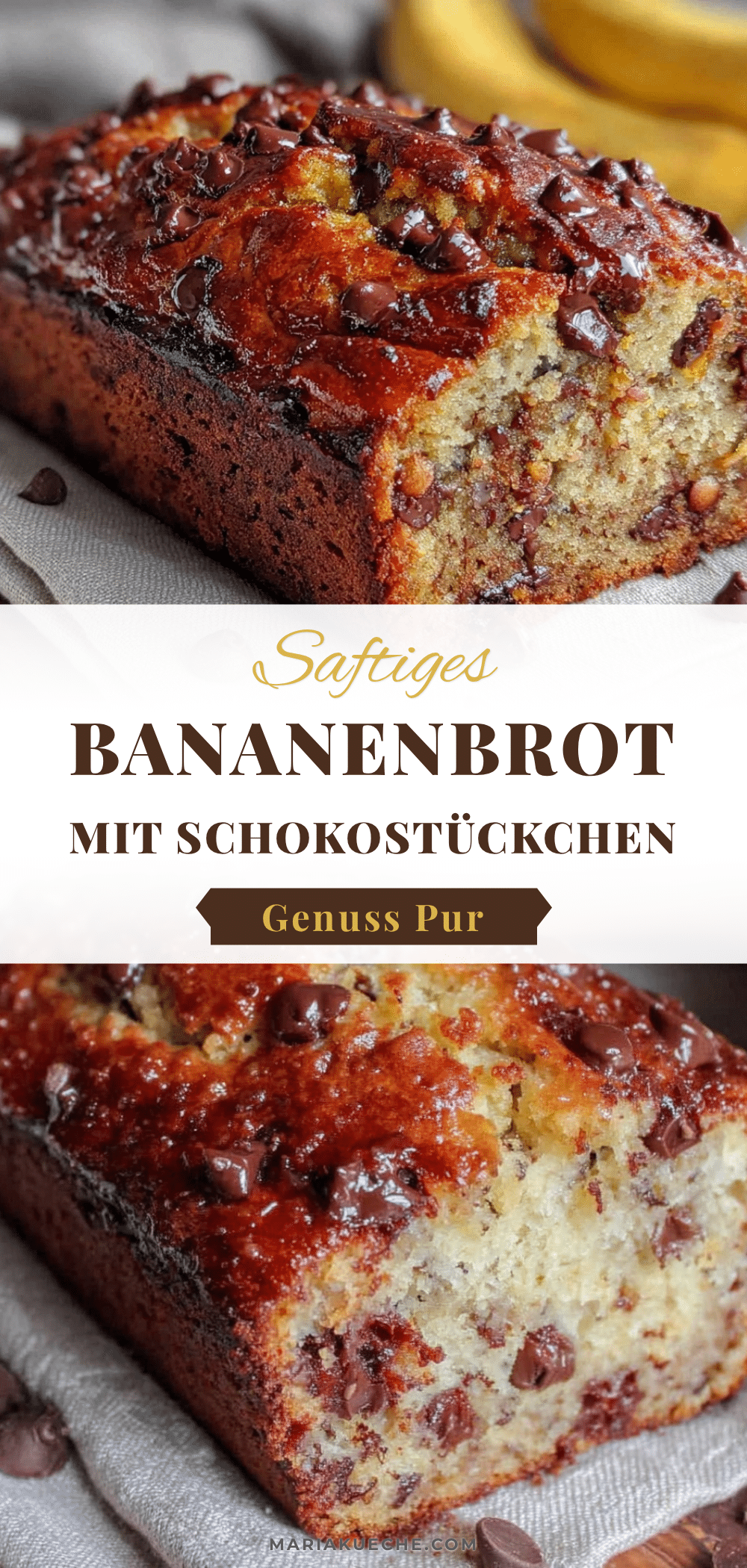 Bananenbrot mit Schokostückchen recipe
