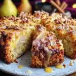 Birnenkuchen mit Marzipanfüllung - featured image