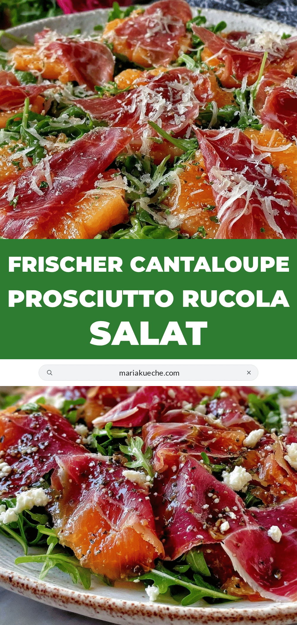 Cantaloupe Prosciutto Rucola Salat recipe