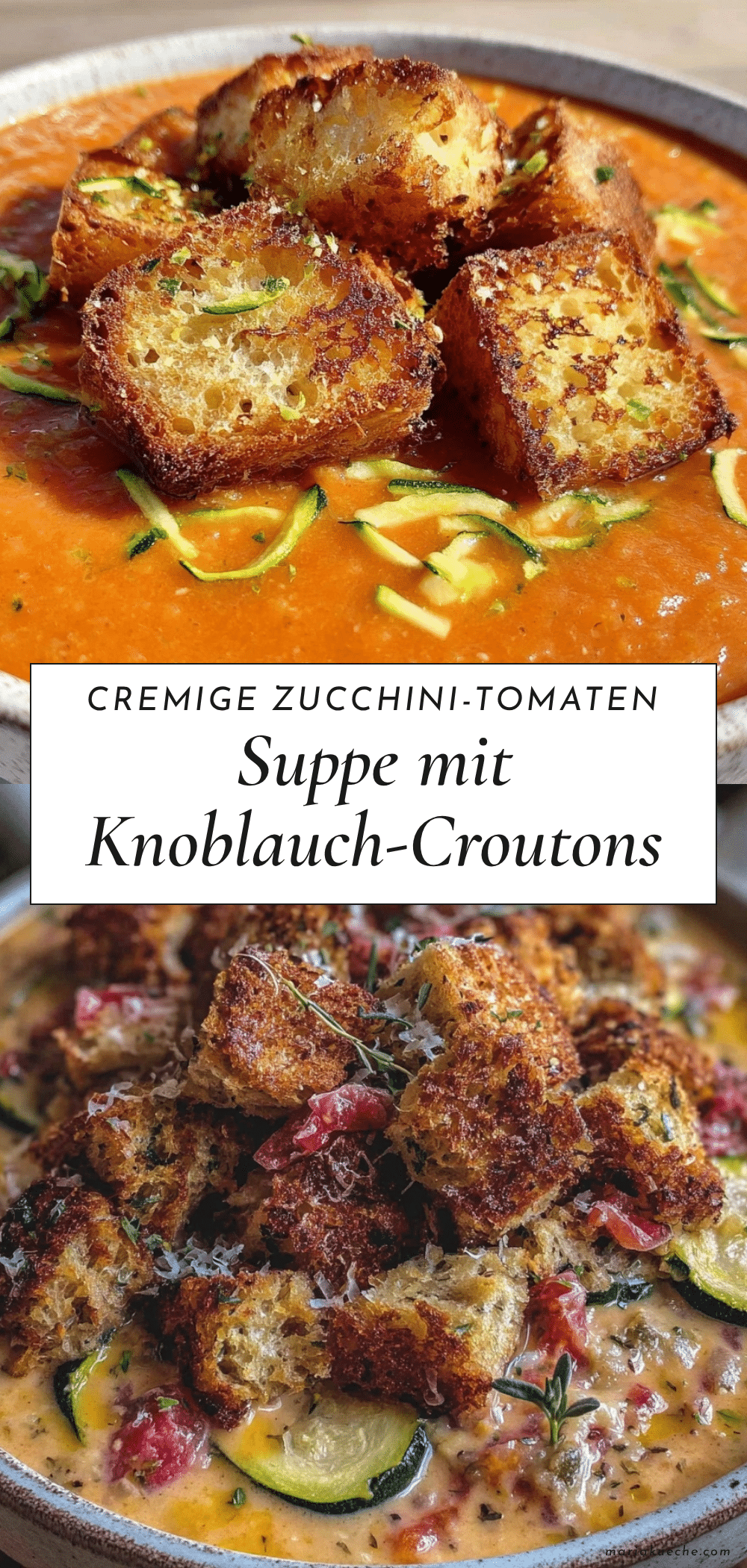 cremige Zucchini-Tomaten-Suppe recipe
