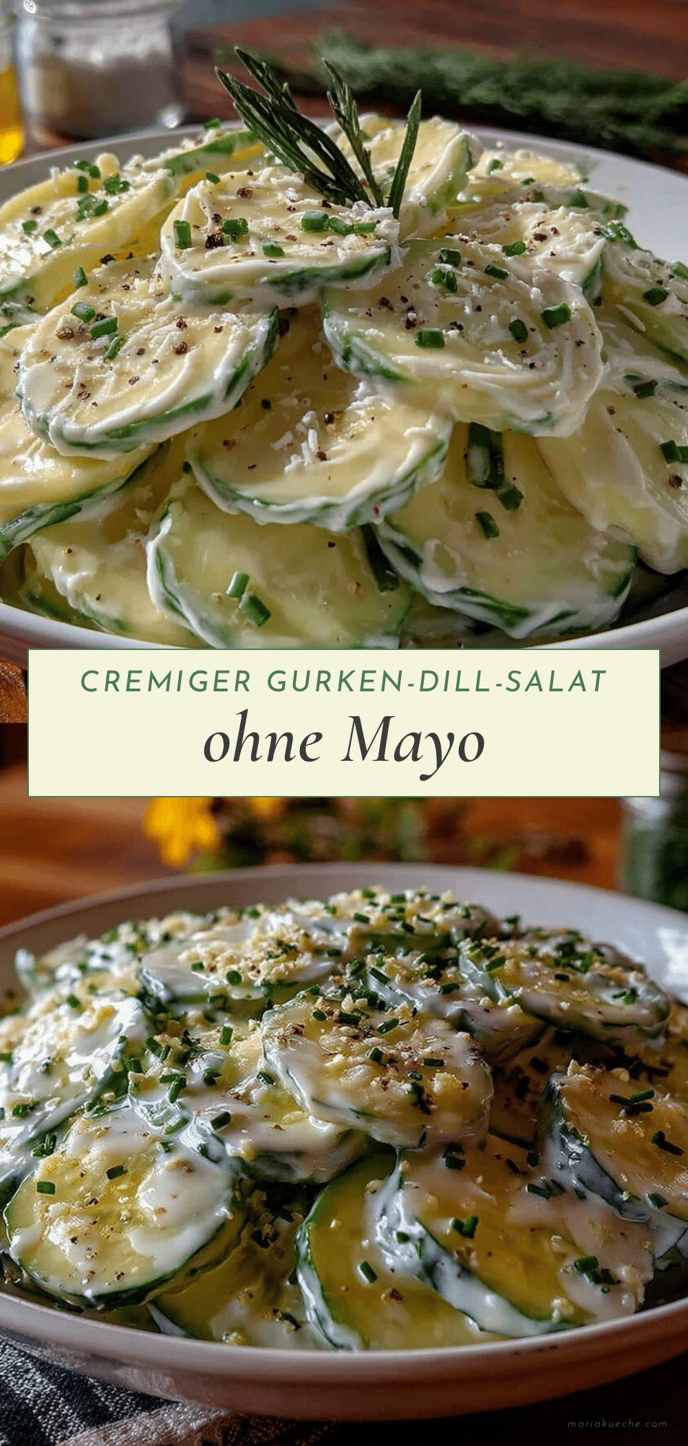 cremiger Gurken-Dill-Salat ohne Mayo recipe