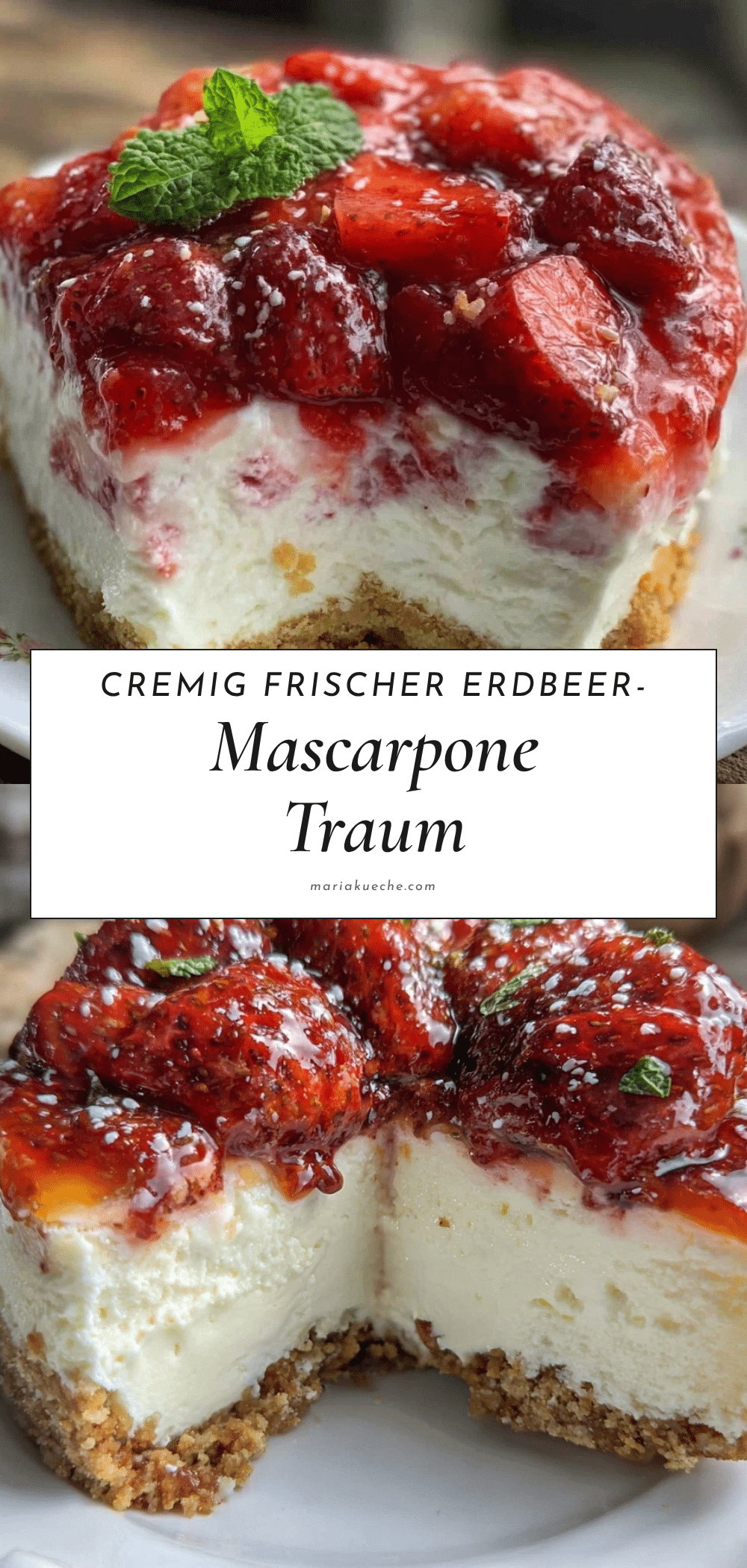 Erdbeer-Mascarpone-Kuchen ohne Backen recipe