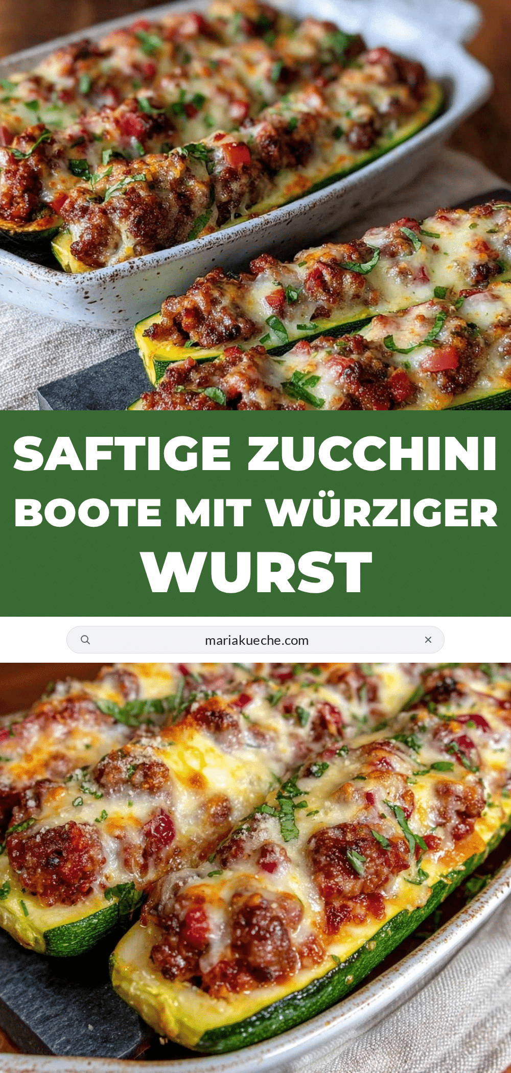 gefüllte zucchini-boote mit italienischer wurst recipe