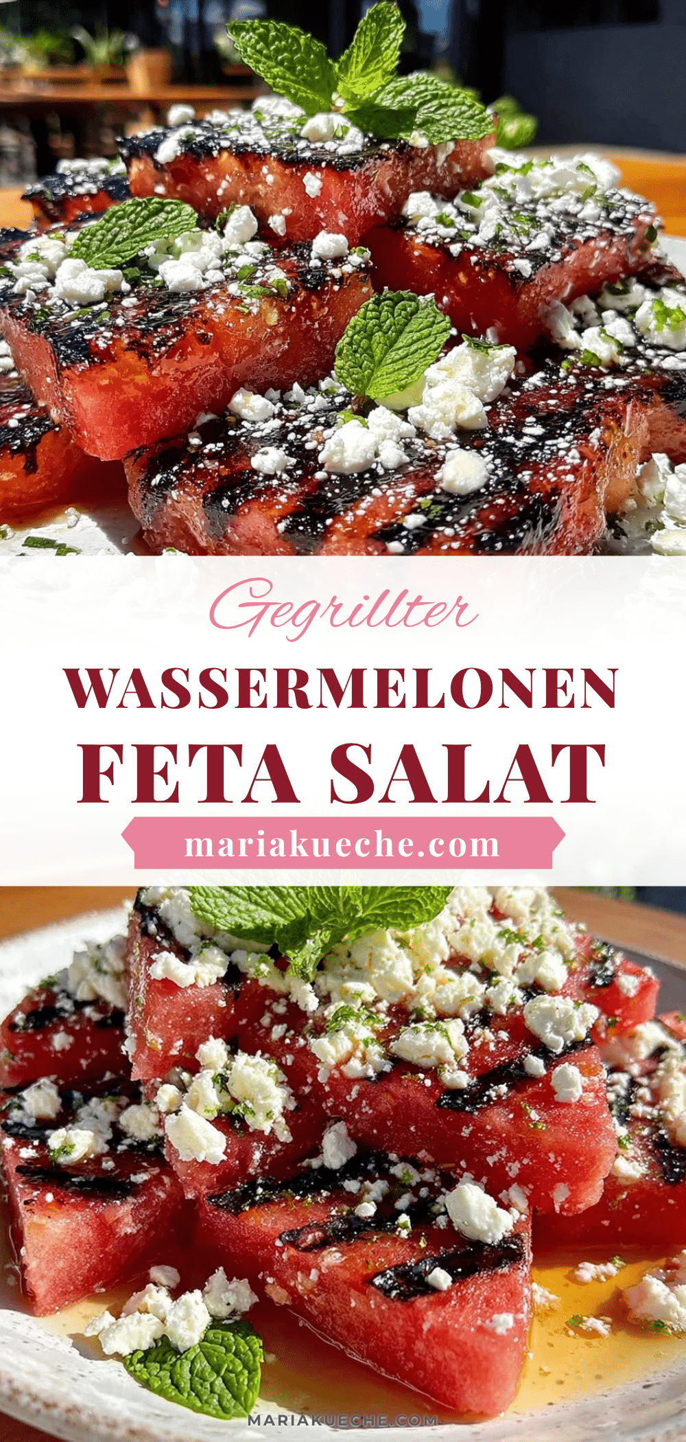 gegrillter Wassermelonen Feta Salat recipe