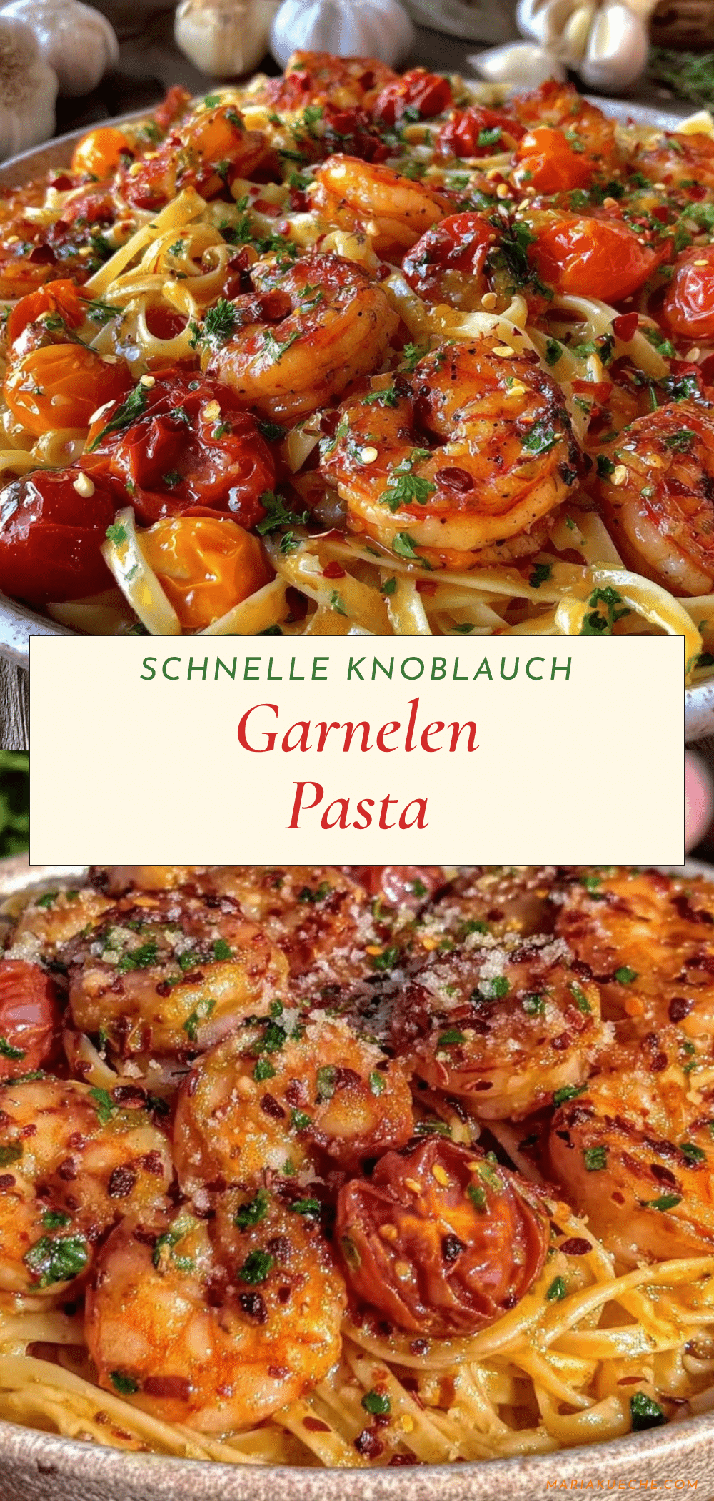 Knoblauch Garnelen Pasta recipe