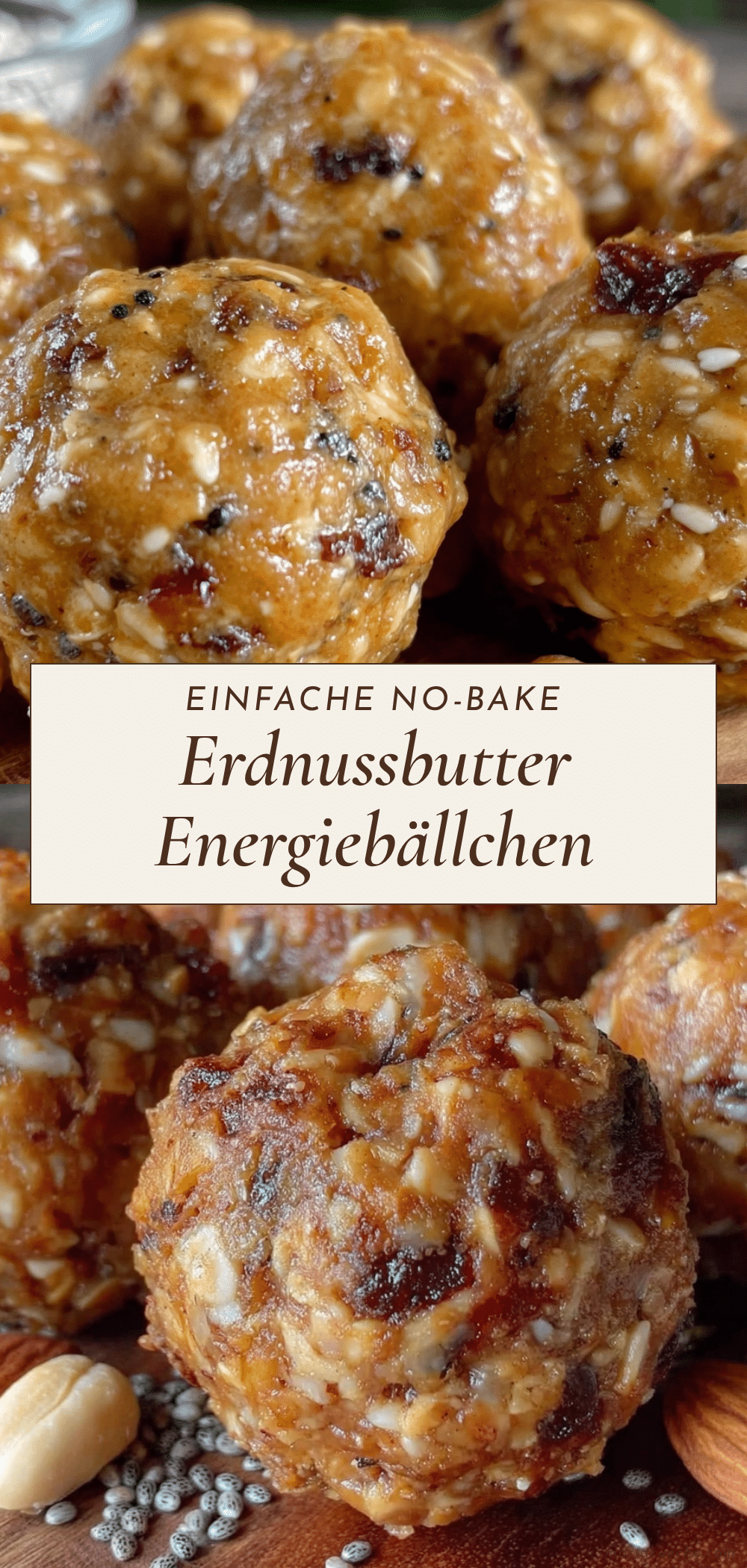 No-Bake Erdnussbutter Energiebällchen recipe