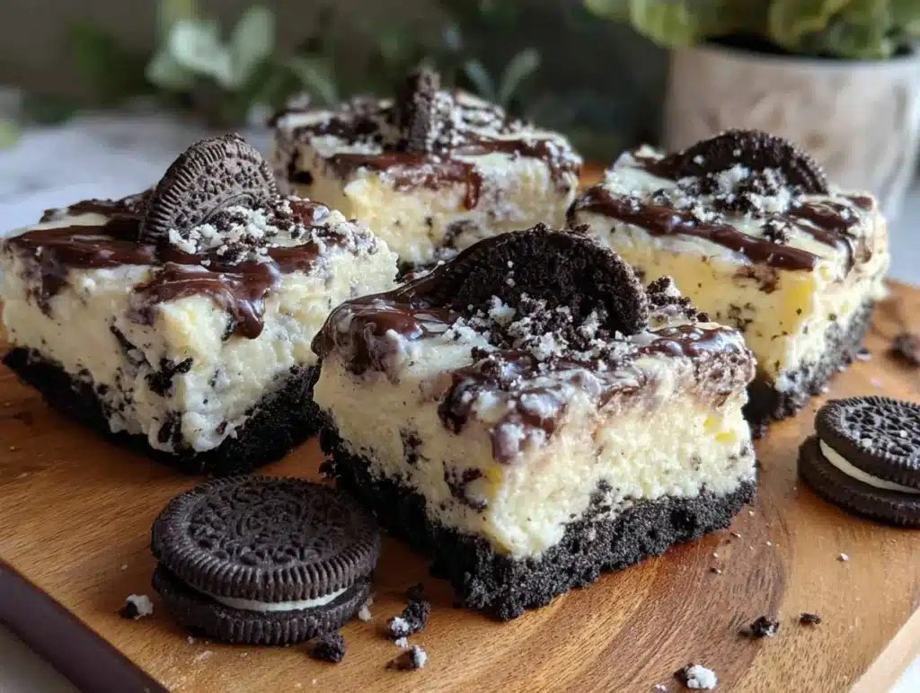 No-Bake Oreo Cheesecake Bars - featured image