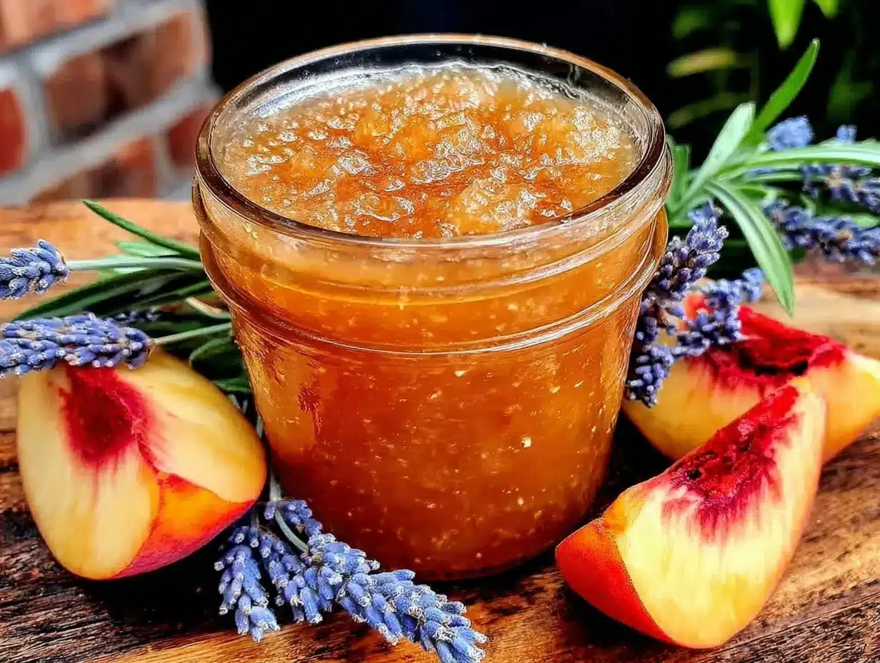 Pfirsich-Lavendel-Marmelade preparation steps