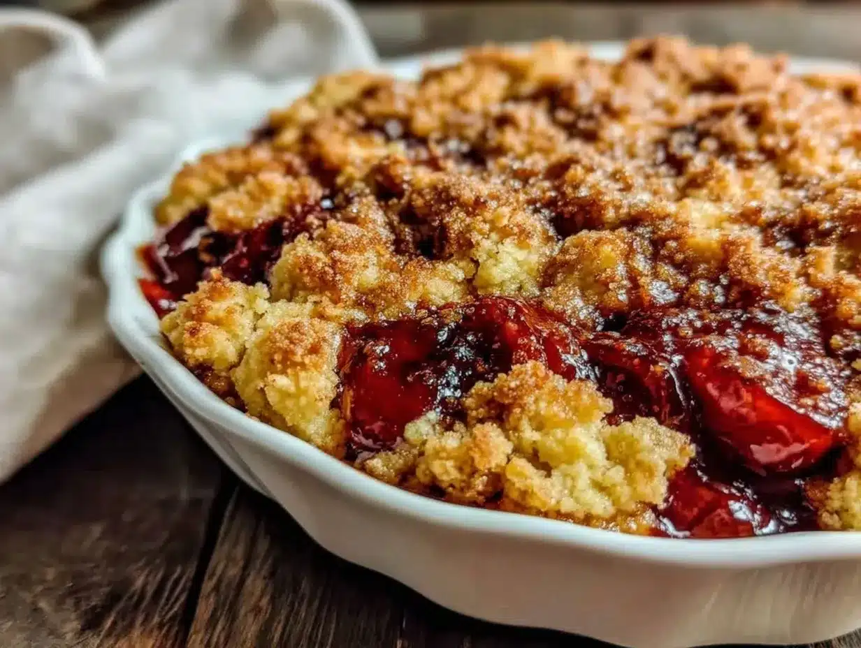 Pflaumen-Crumble preparation steps
