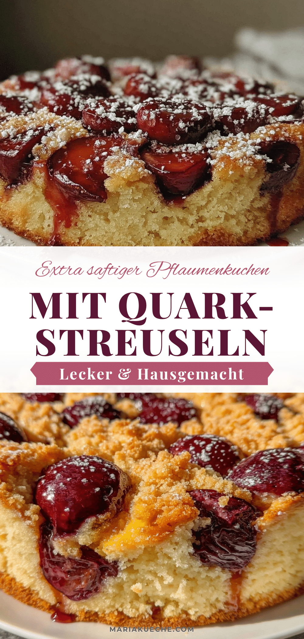 Pflaumenkuchen mit Quark-Streuseln recipe