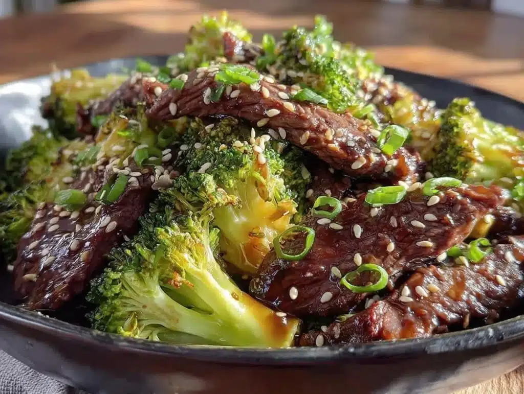 saftiges rindfleisch mit brokkoli - featured image