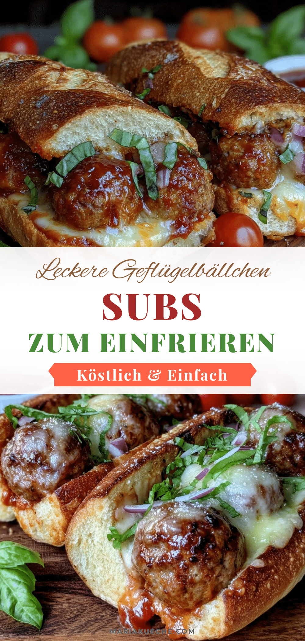 schnelle Geflügelbällchen Subs recipe