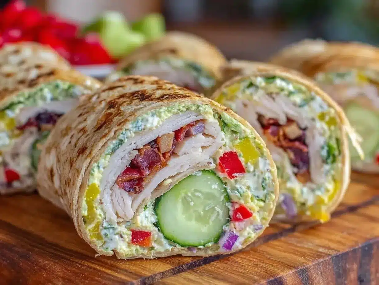 Schulbrot-Wraps mit cremigem Hummus preparation steps