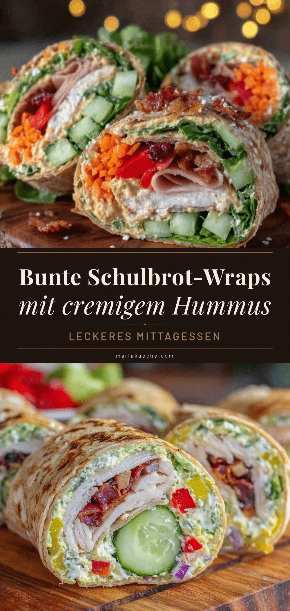 Schulbrot-Wraps mit cremigem Hummus recipe