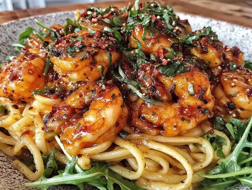Zitronenbutter Garnelen-Pasta - featured image