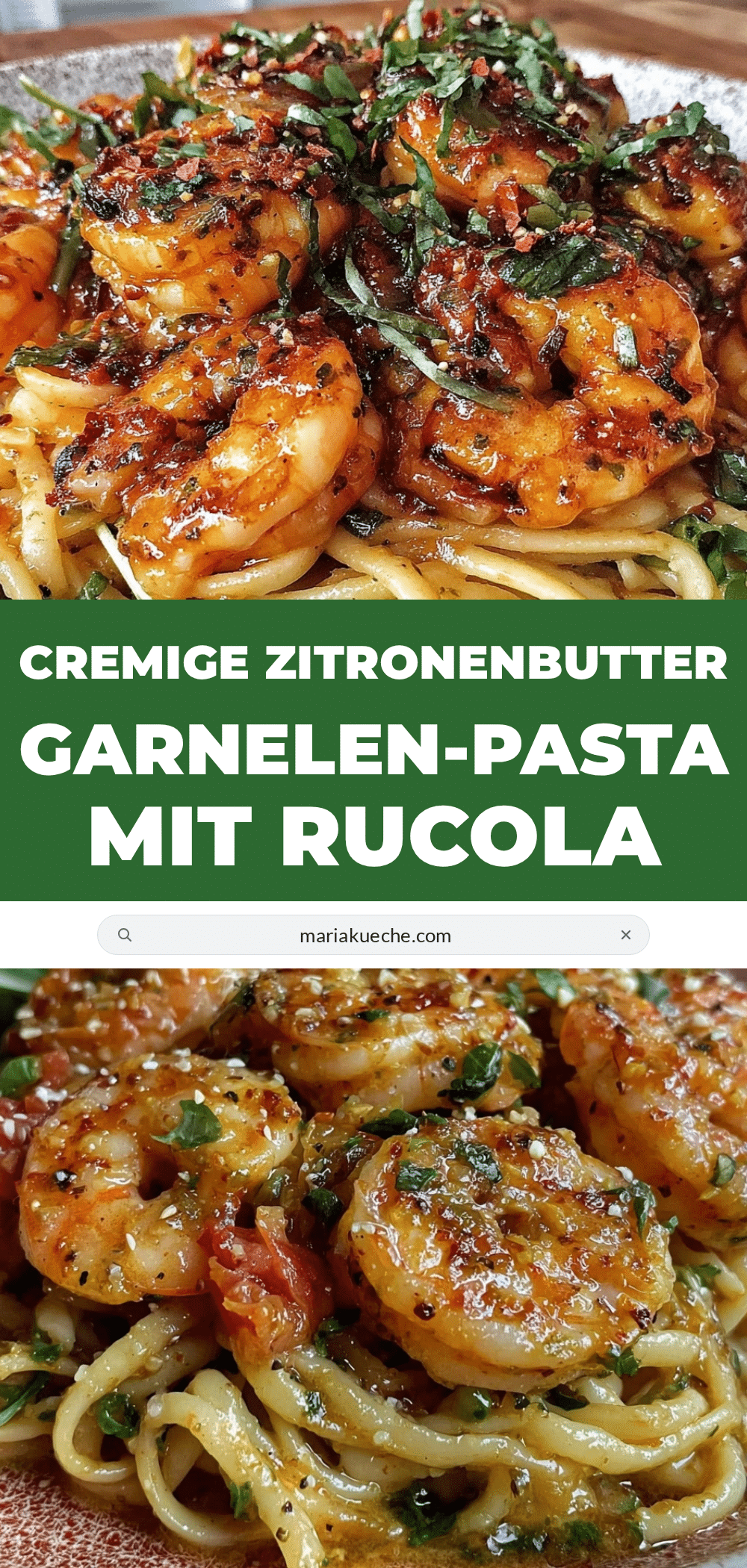 Zitronenbutter Garnelen-Pasta recipe