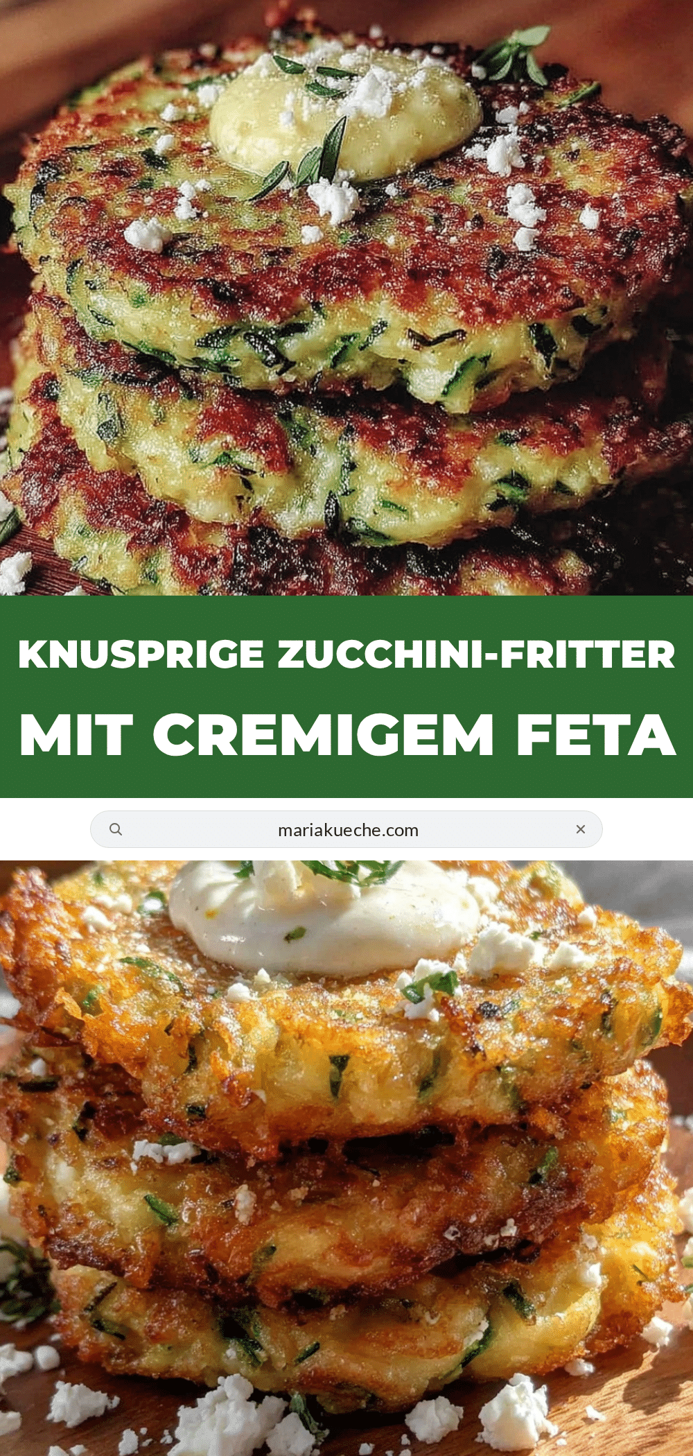 Zucchini-Fritter mit Feta recipe