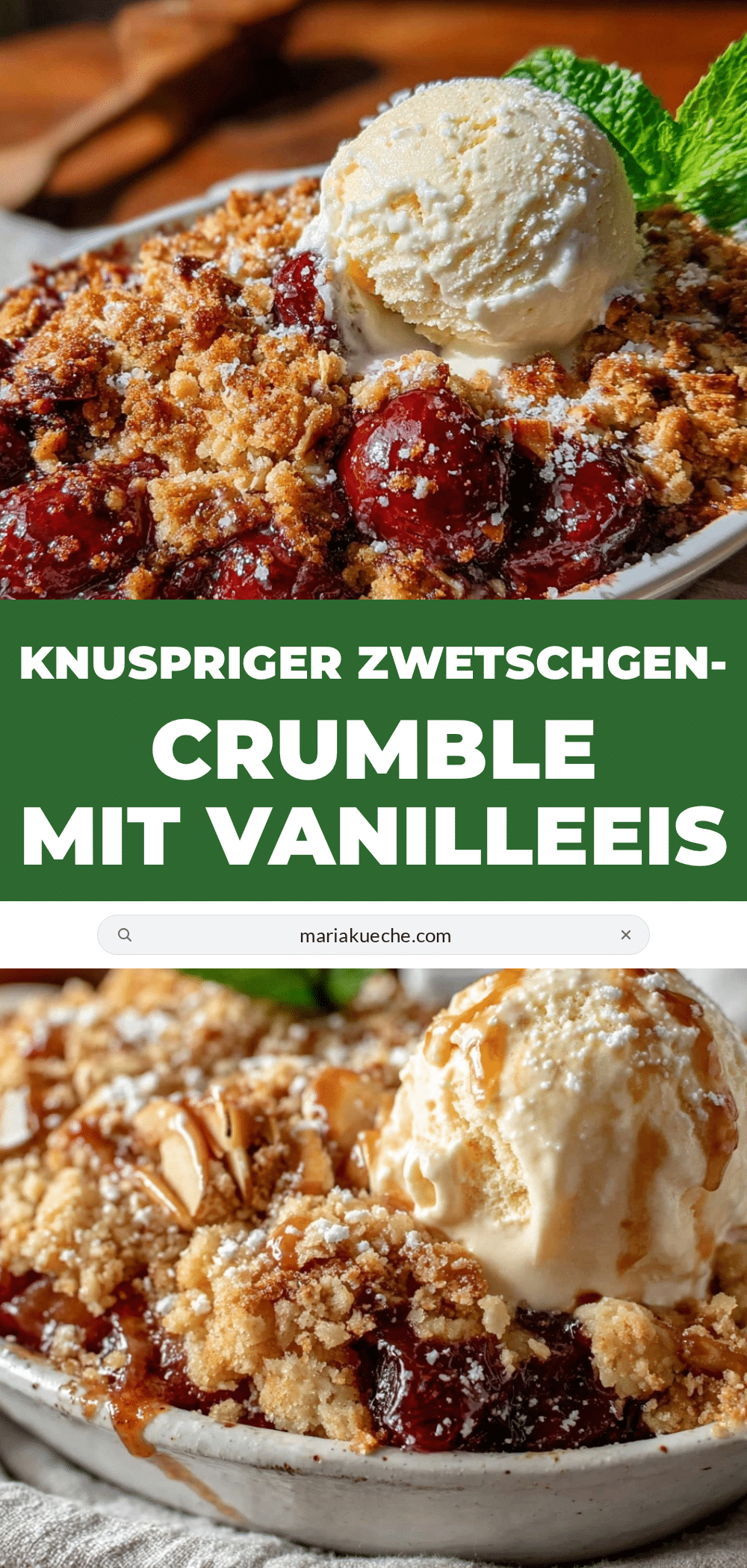 Zwetschgen-Crumble recipe