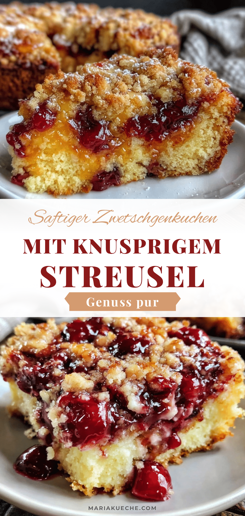 Zwetschgenkuchen mit Streuseln recipe