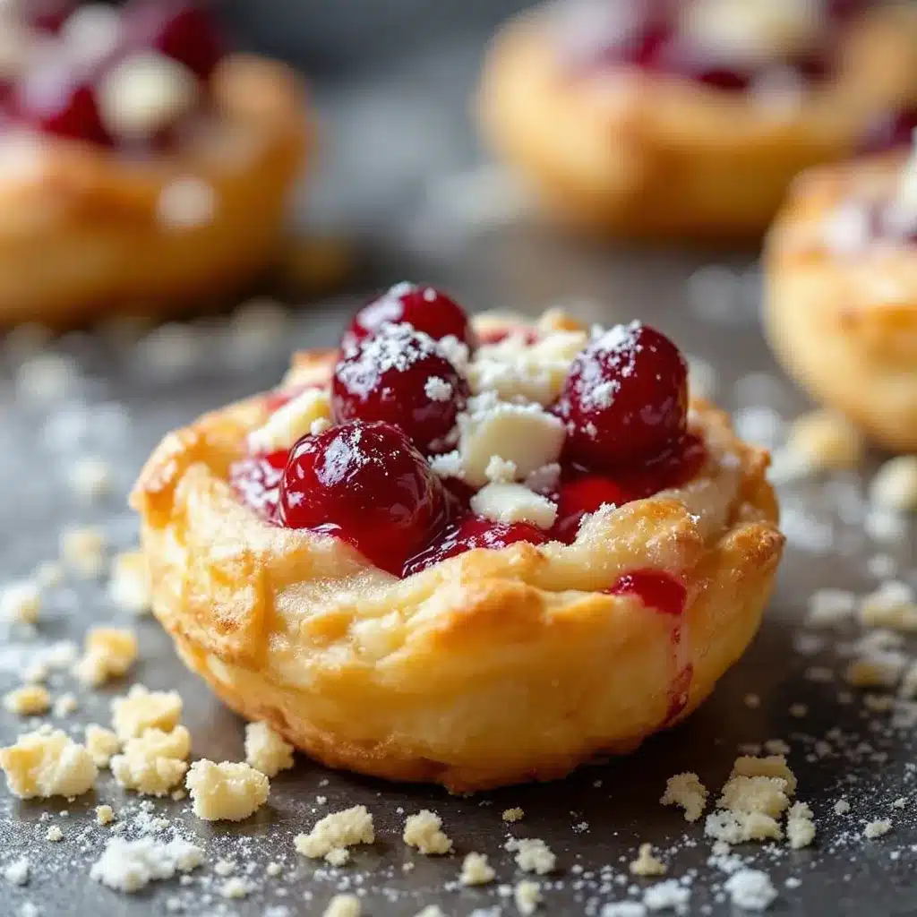 Beste Knusprige Cranberry Brie Blätterteig Häppchen Rezept preparation steps