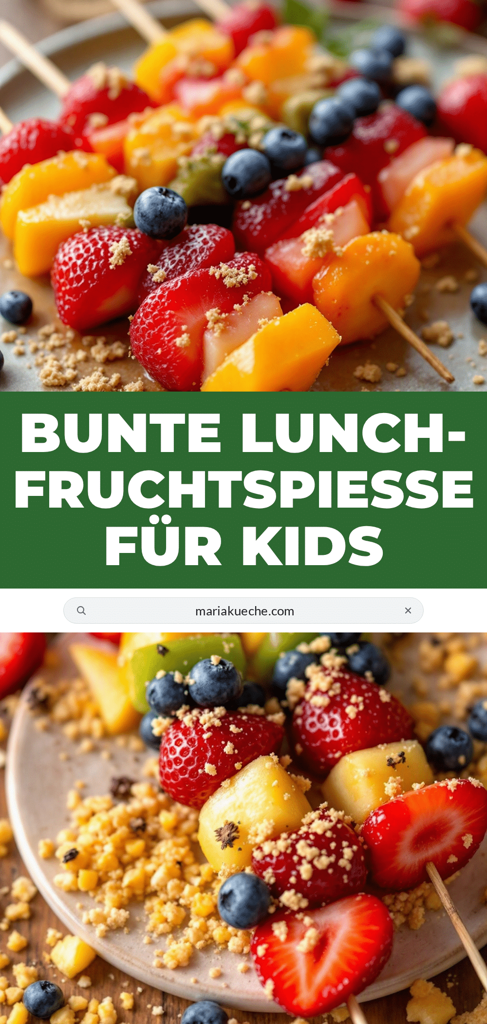 Bunte Lunch-Fruchtspieße für Kids recipe