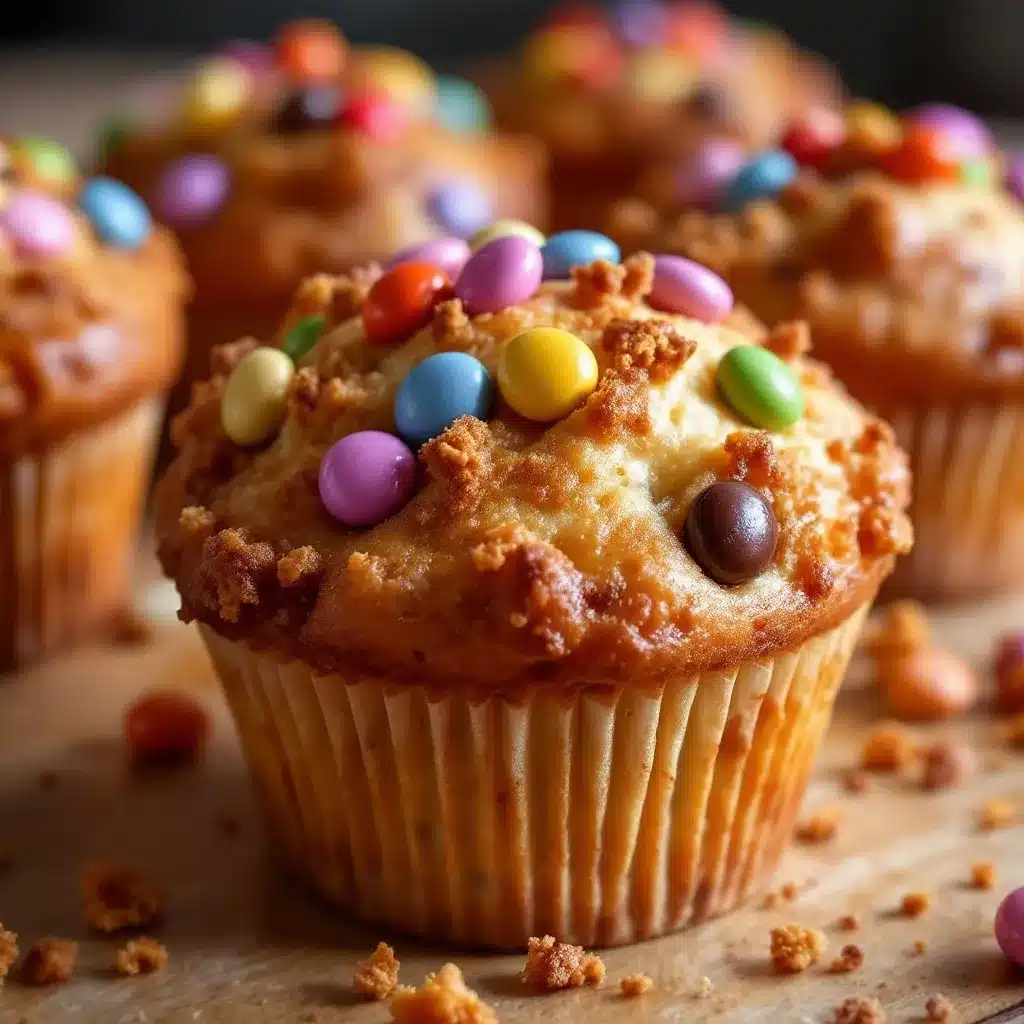 Bunte Zuckertüten-Muffins mit Smarties preparation steps