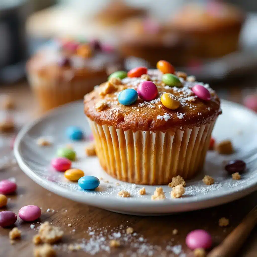 Bunte Zuckertüten-Muffins mit Smarties - featured image