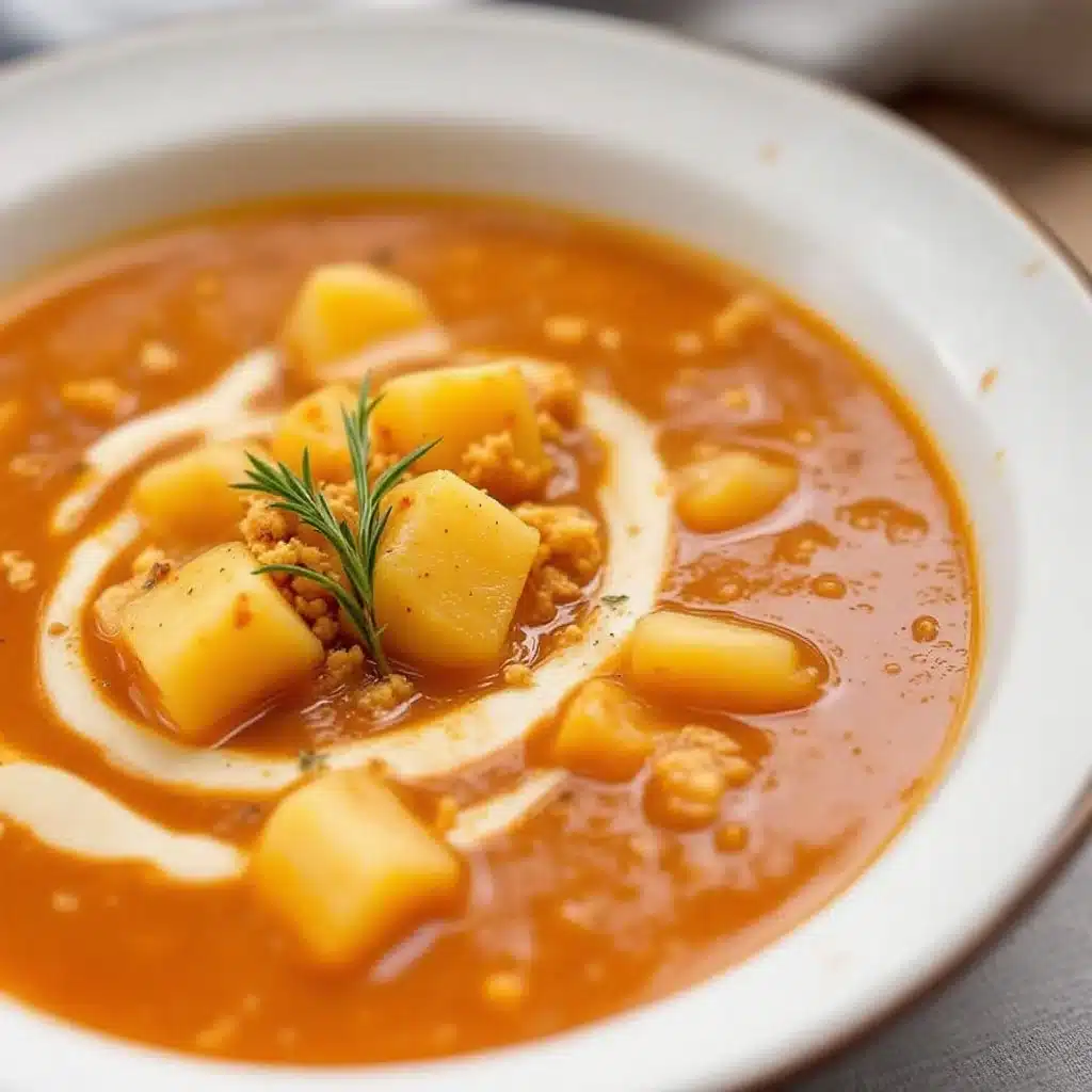 cremige kastanien-suppe mit rosmarin - featured image