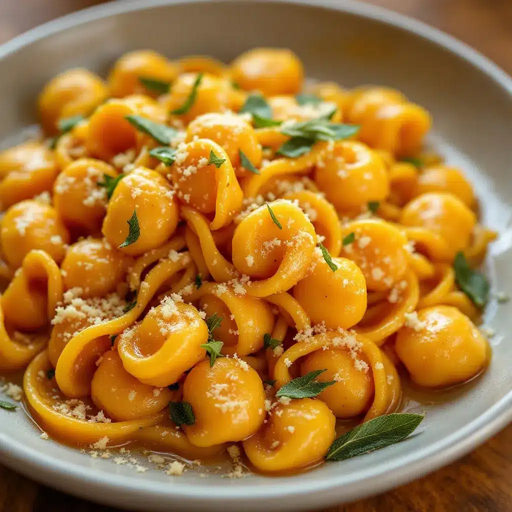 cremige Kürbis-Gnocchi mit brauner Butter preparation steps