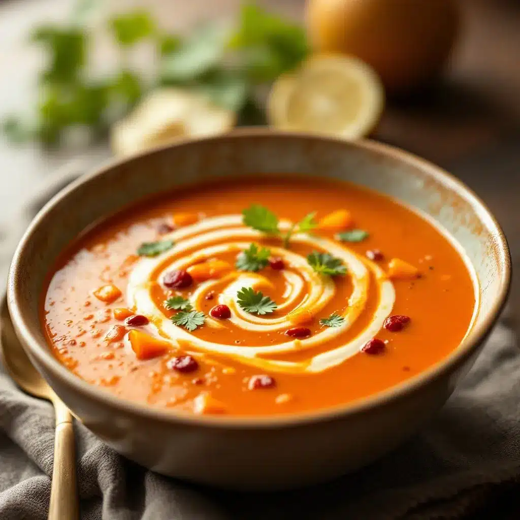 Cremige Kürbis-Kokos-Suppe mit Chili preparation steps