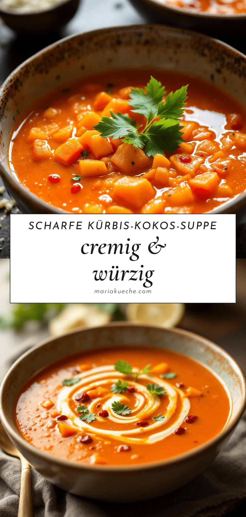 Cremige Kürbis-Kokos-Suppe mit Chili recipe