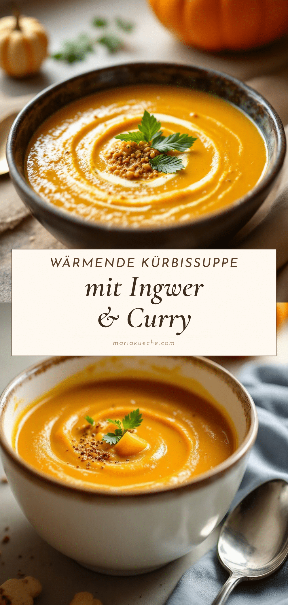 Cremige Kürbissuppe mit Ingwer recipe