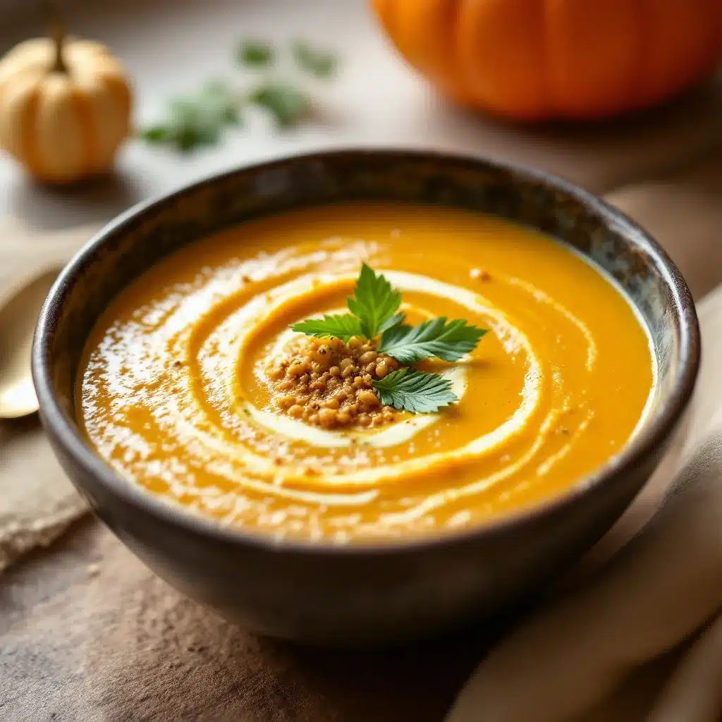 Cremige Kürbissuppe mit Ingwer - featured image