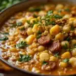 Cremige One-Pot-Herbstsuppe mit Kastanien und Pilzen - featured image