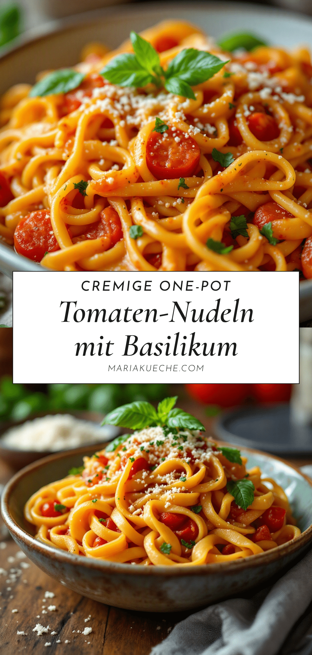 Cremige One-Pot Tomaten-Nudeln recipe