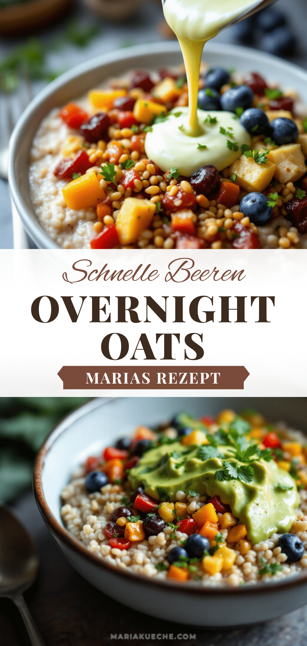 Cremige Overnight Oats mit Beeren und Chiasamen recipe