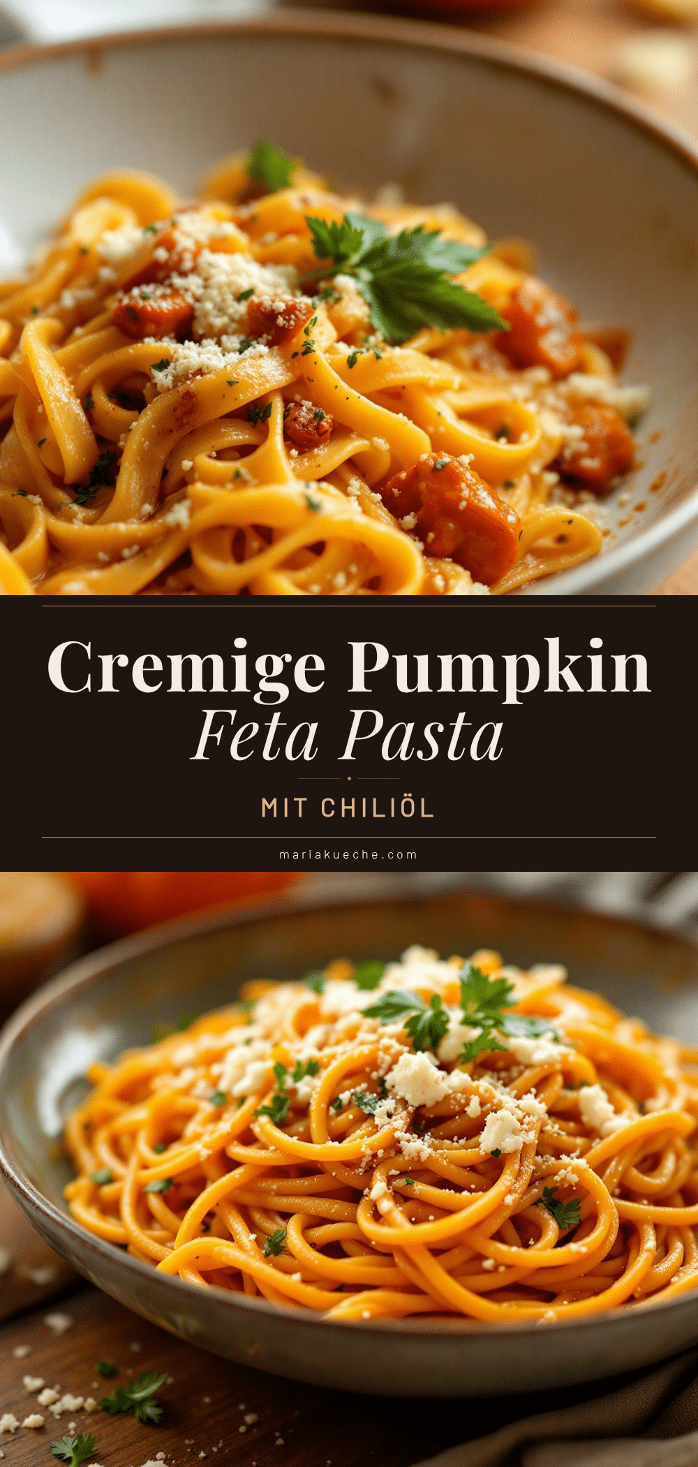 Cremige Pumpkin Feta Pasta recipe