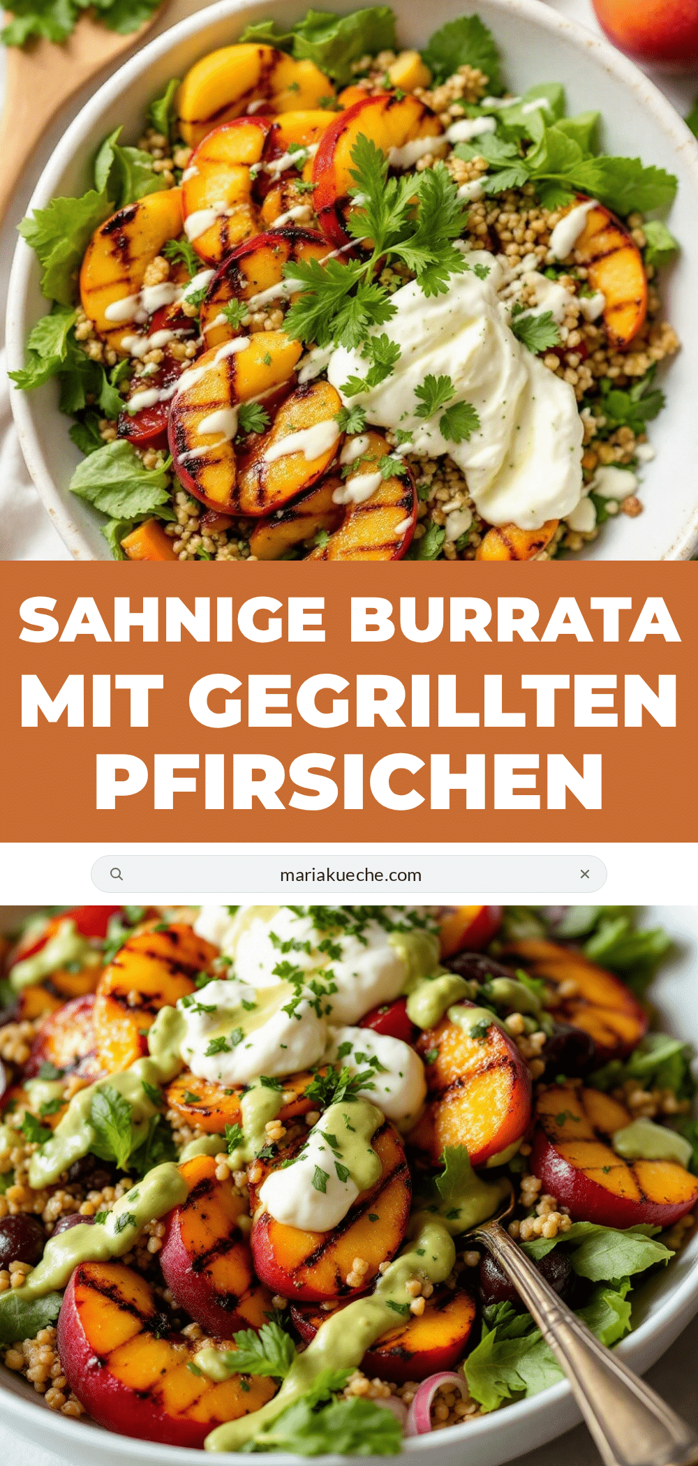 cremiger Burrata-Salat mit gegrillten Pfirsichen recipe