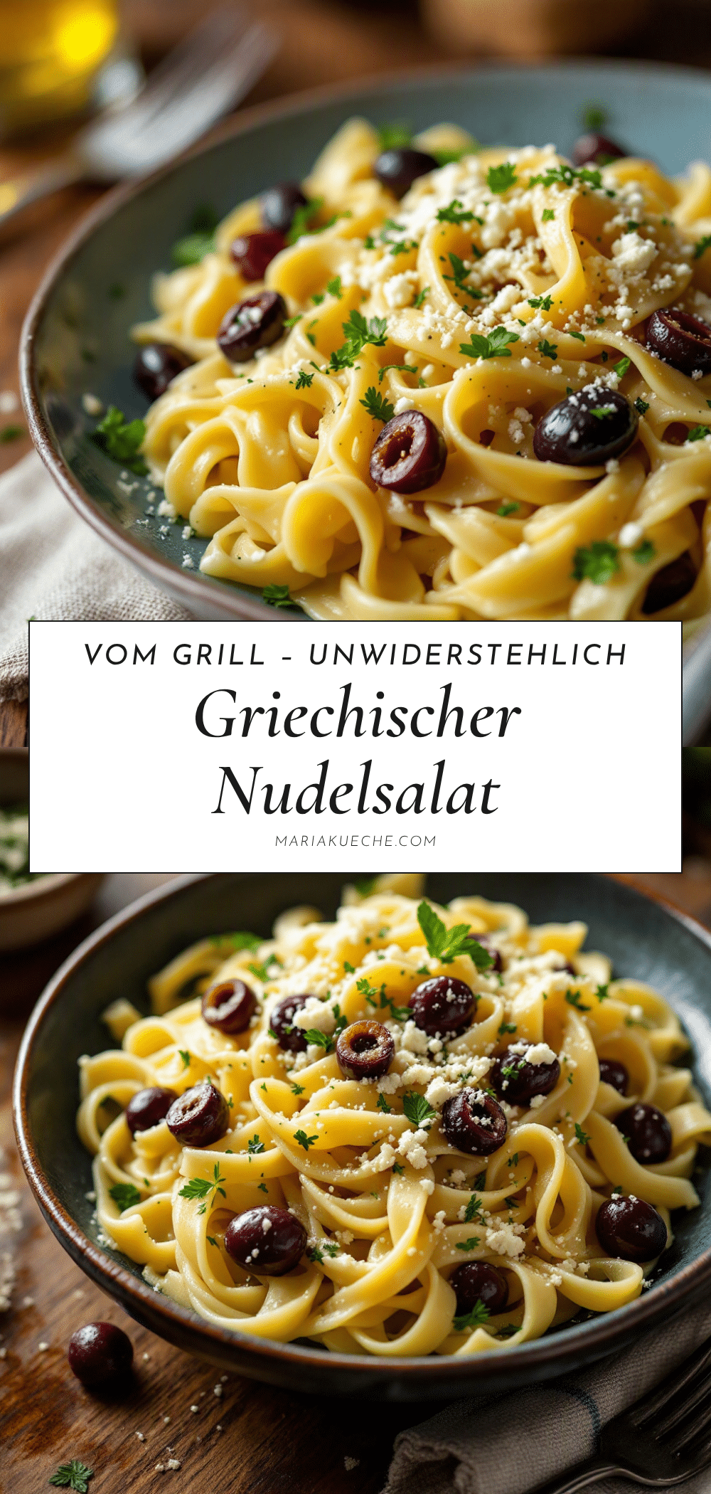 Cremiger Griechischer Nudelsalat mit Feta recipe