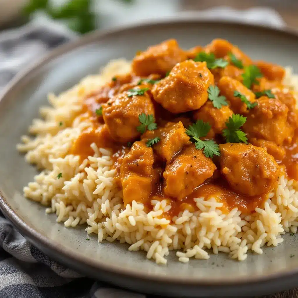 Cremiges Butter Chicken indisch preparation steps