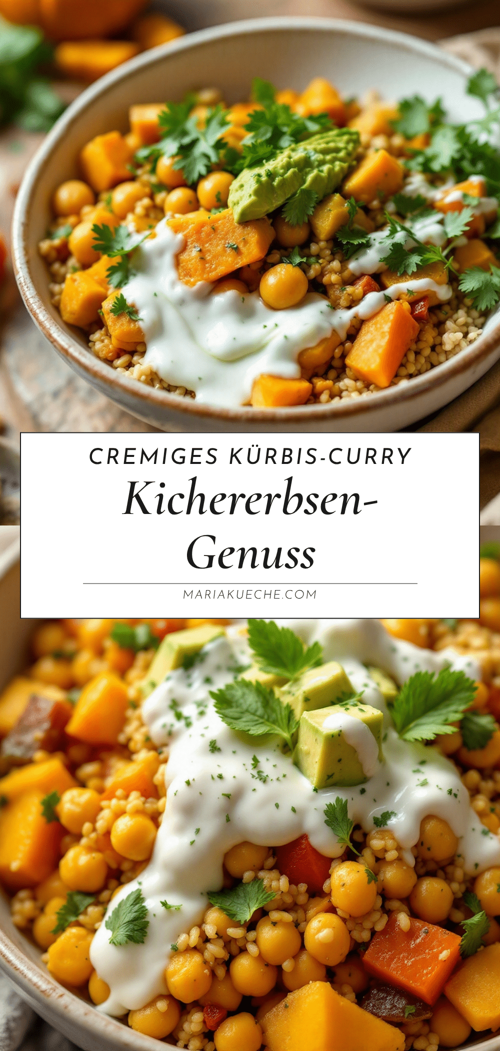 Cremiges Kürbis-Kichererbsen-Curry mit Kokosmilch recipe