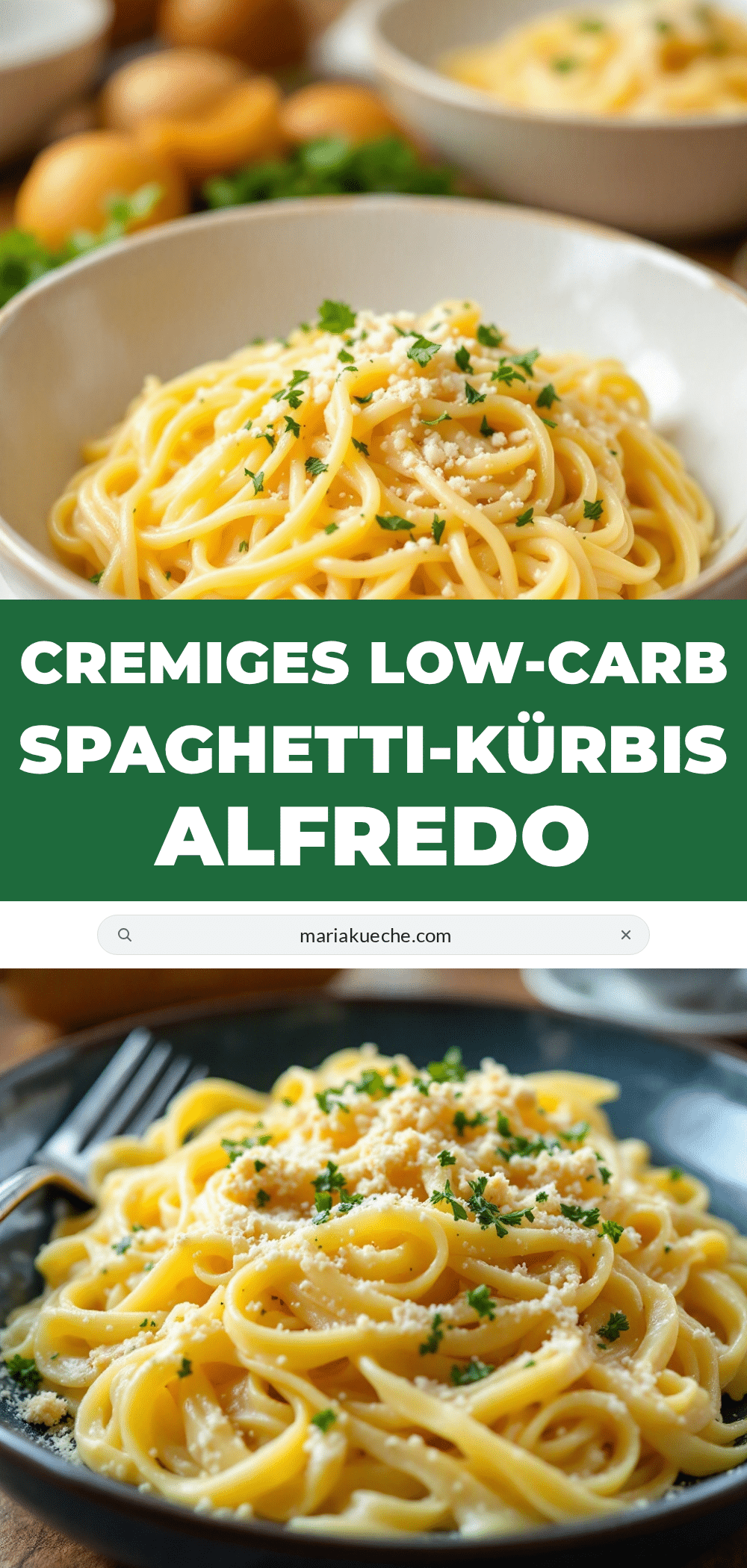 Cremiges Low-Carb Spaghetti-Kürbis Alfredo recipe