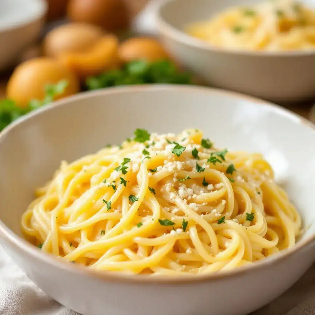 Cremiges Low-Carb Spaghetti-Kürbis Alfredo - featured image