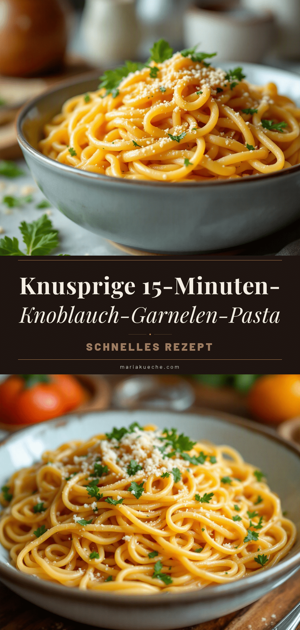 Einfache 15-Minuten-Garnelen-Knoblauch-Pasta recipe