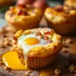 Einfache Frühstücks-Muffins mit Speck und Ei - featured image