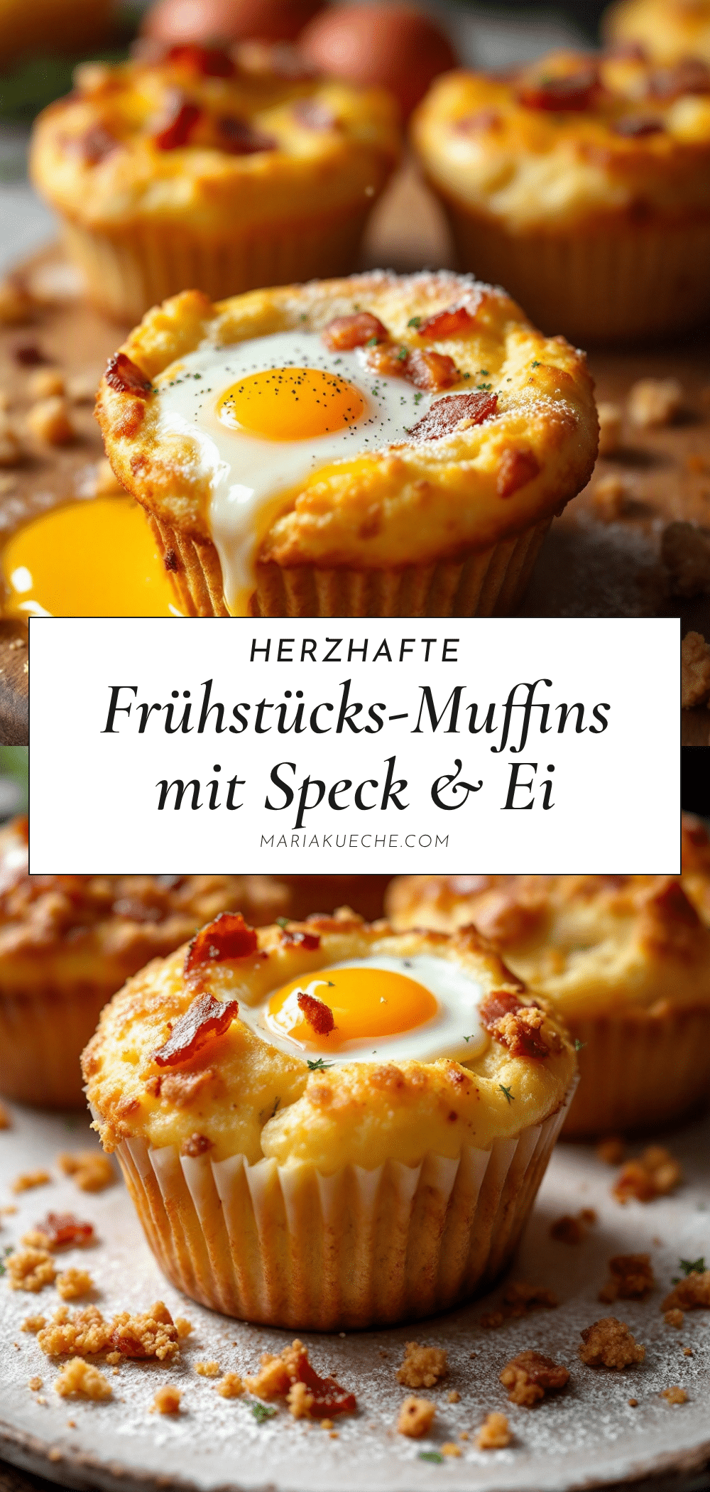 Einfache Frühstücks-Muffins mit Speck und Ei recipe