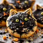 Einfache Halloween Black Cat Sugar Cookies - featured image