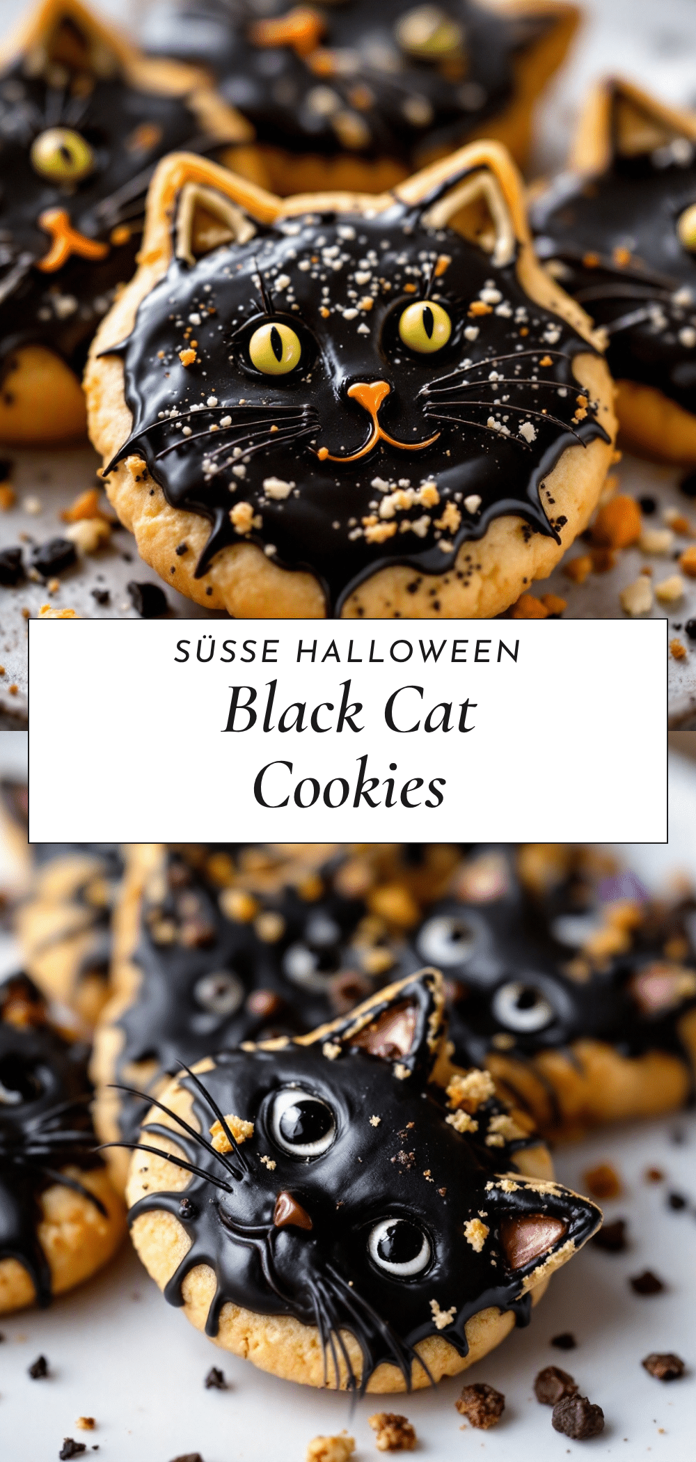 Einfache Halloween Black Cat Sugar Cookies recipe